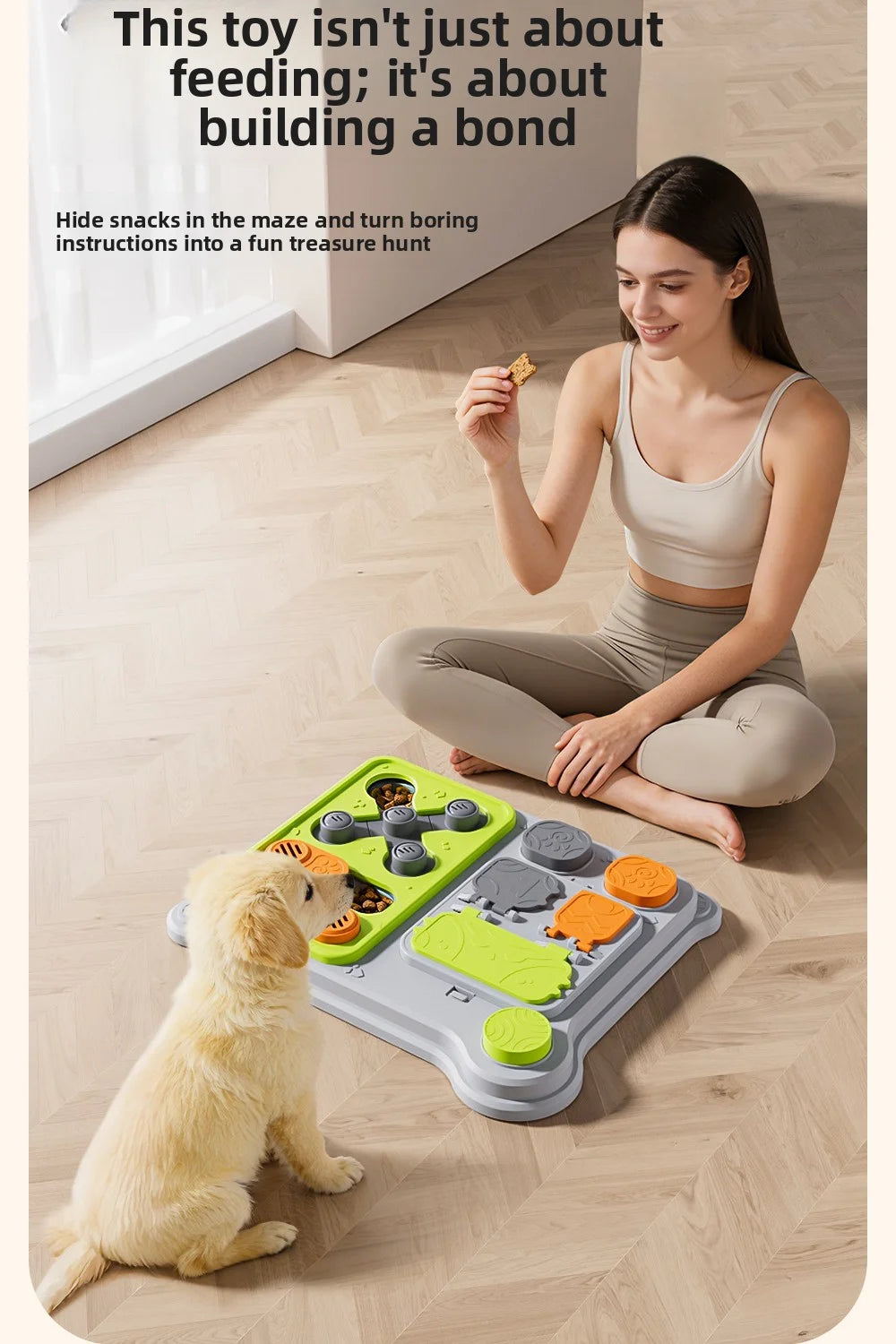 Dog Brain Training Toy & Food Dispenser: Interactive puzzle