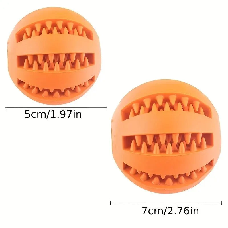 Dog Toy Ball, Nontoxic Bite Resistant, Toy Pet Food Treat Feeder, Tooth Cleaning Ball
