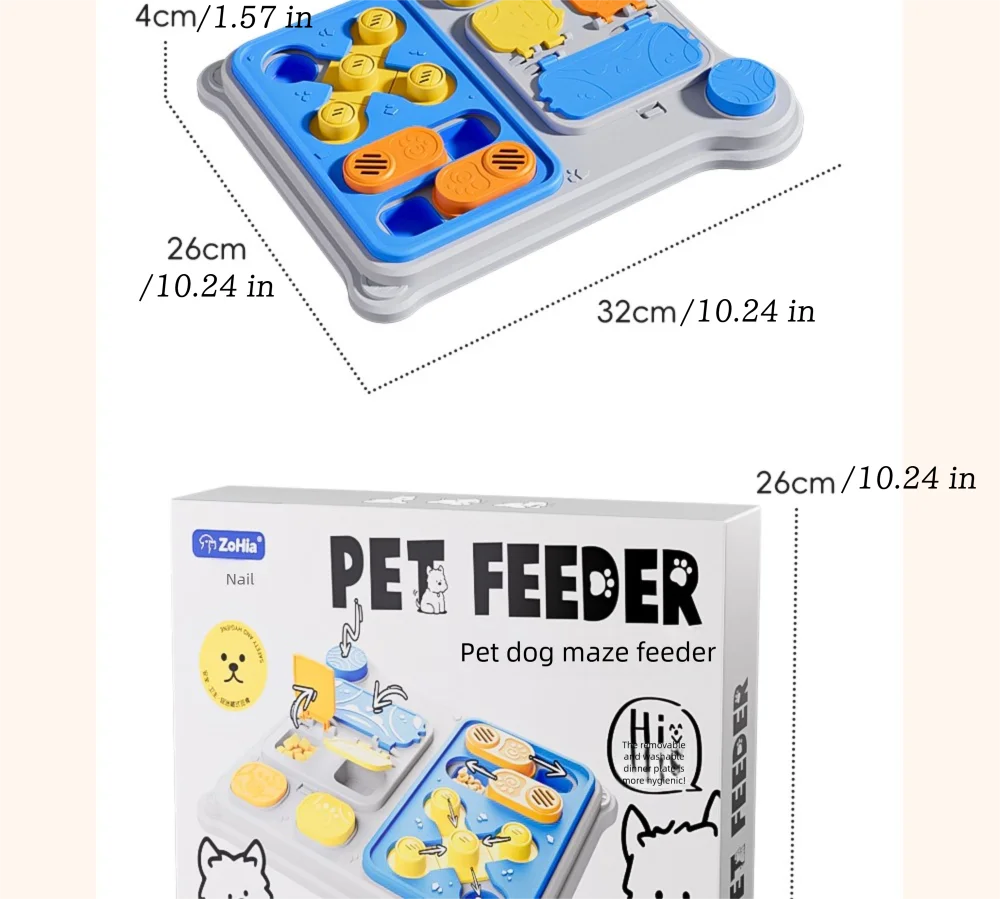 Dog Brain Training Toy & Food Dispenser: Interactive puzzle
