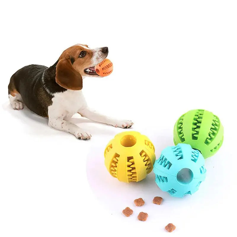 Dog Toy Ball, Nontoxic Bite Resistant, Toy Pet Food Treat Feeder, Tooth Cleaning Ball