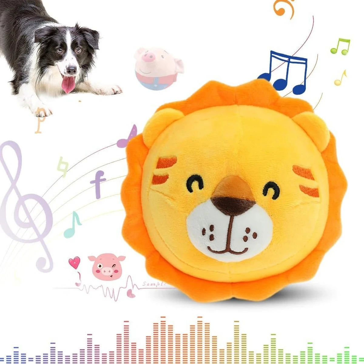 Cute Style Interactive Playing Dog Toy Cartoon Design Safe & Durable