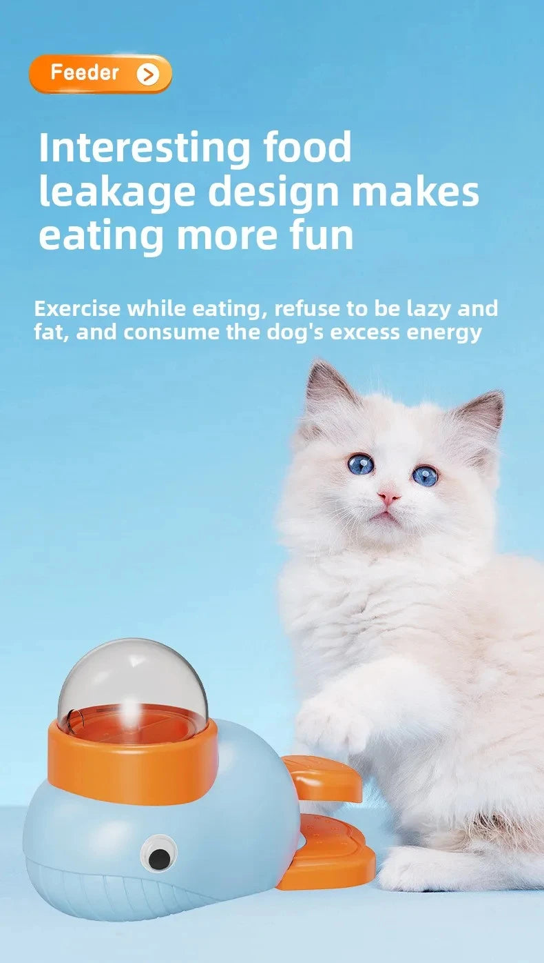 Dog Cat Treats Dispenser Toy Anti-Slip Slow Puzzle Interactive Treat Dispenser