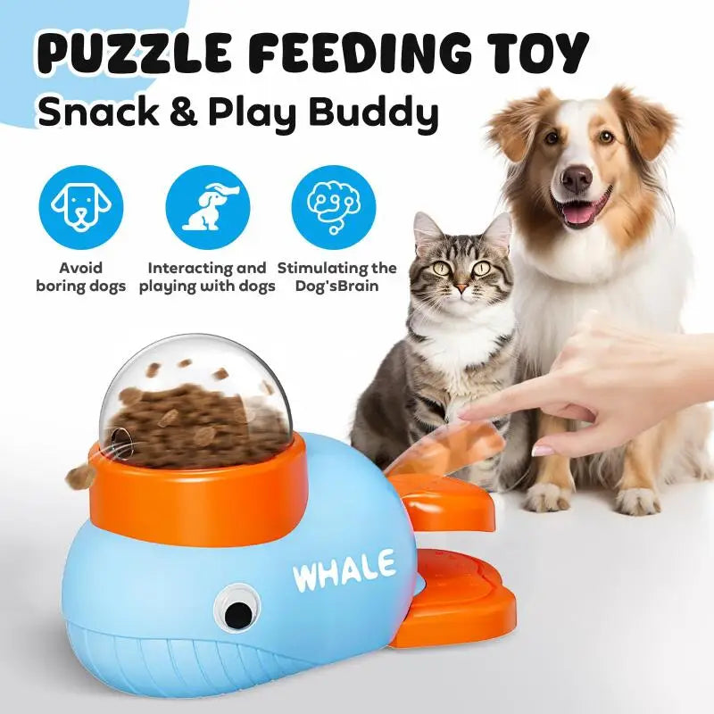 Dog Cat Treats Dispenser Toy Anti-Slip Slow Puzzle Interactive Treat Dispenser