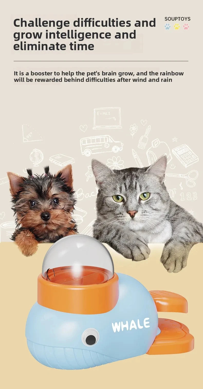 Dog Cat Treats Dispenser Toy Anti-Slip Slow Puzzle Interactive Treat Dispenser