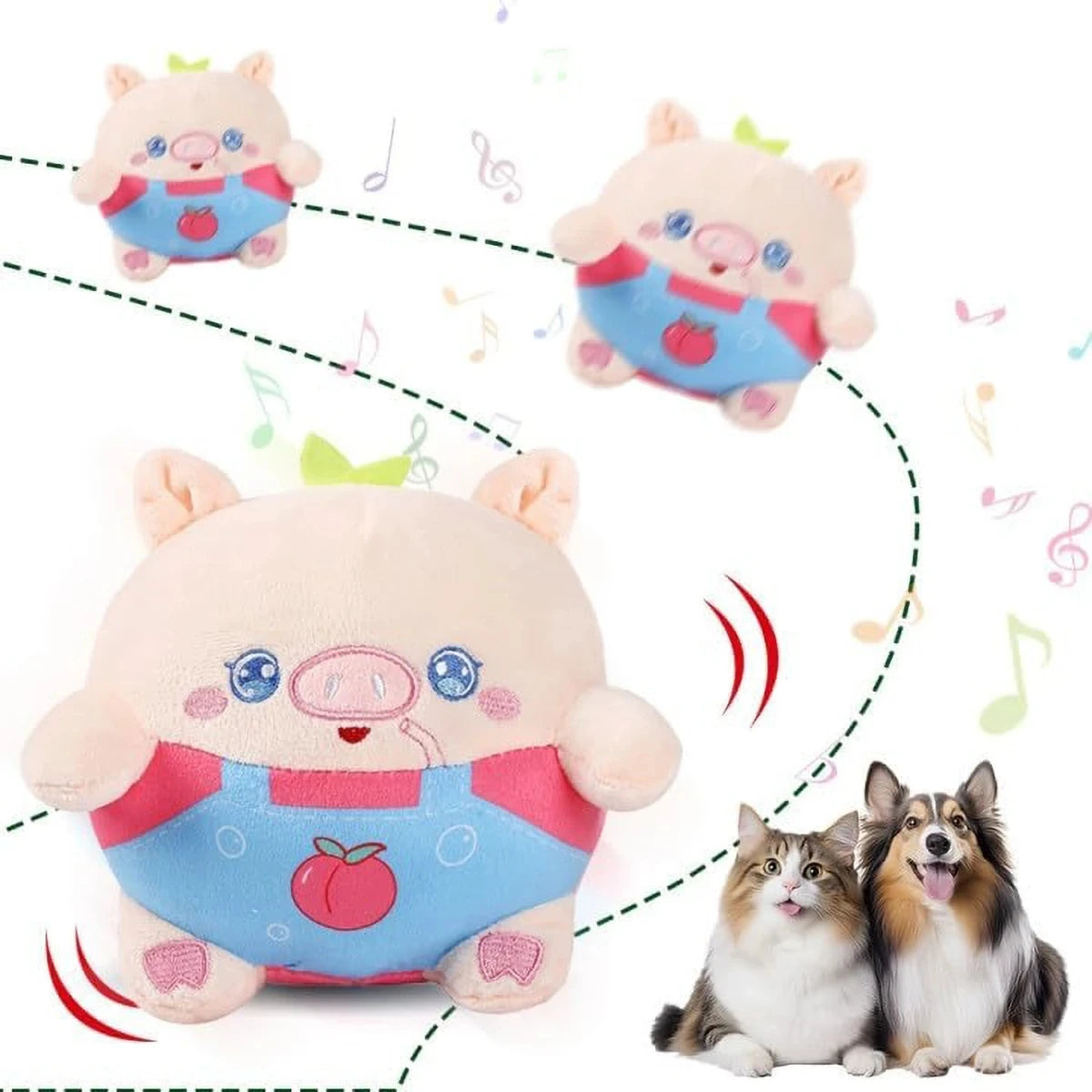 Cute Style Interactive Playing Dog Toy Cartoon Design Safe & Durable
