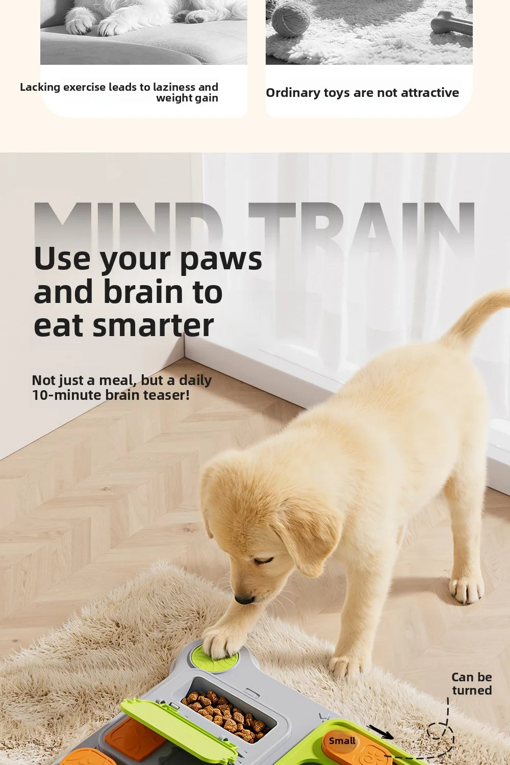 Dog Brain Training Toy & Food Dispenser: Interactive puzzle