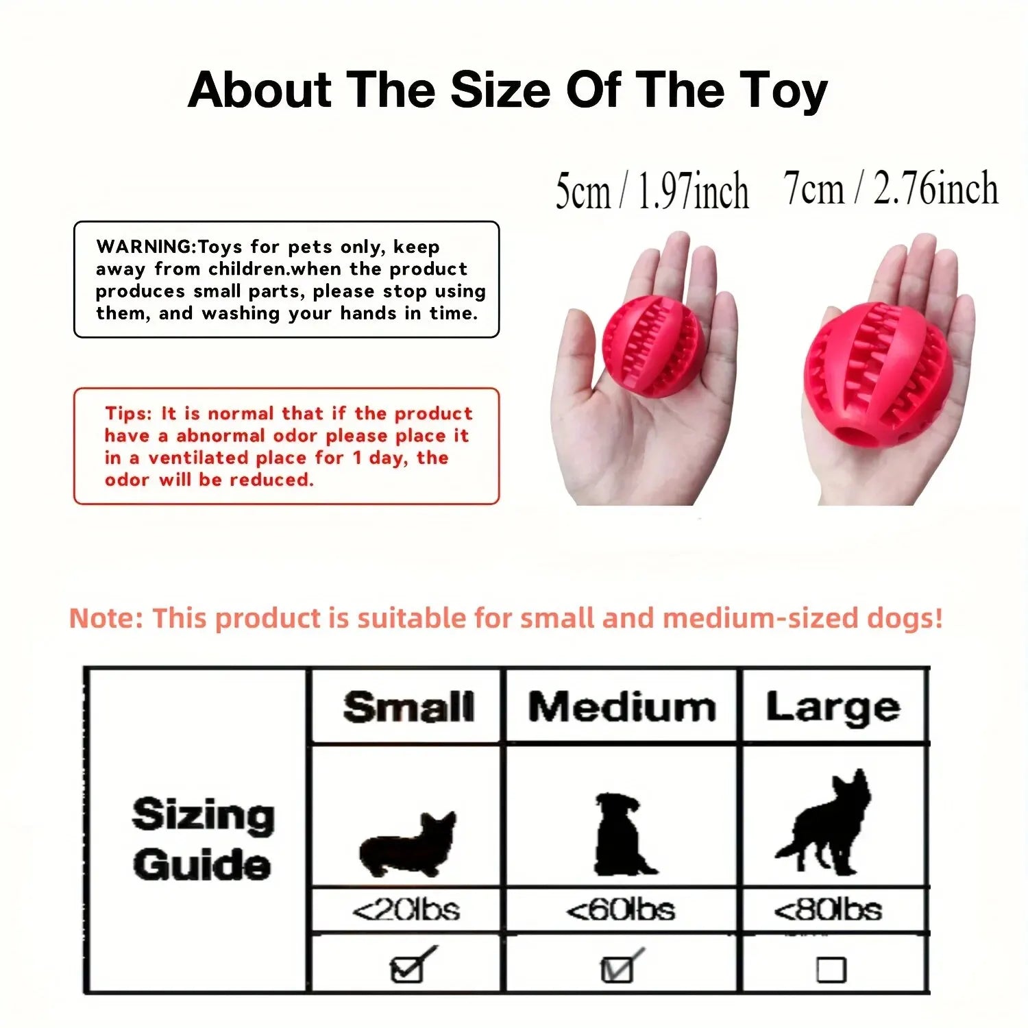 Dog Toy Ball, Nontoxic Bite Resistant, Toy Pet Food Treat Feeder, Tooth Cleaning Ball